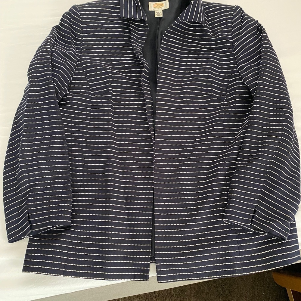 TALBOT’S Navy with white strip